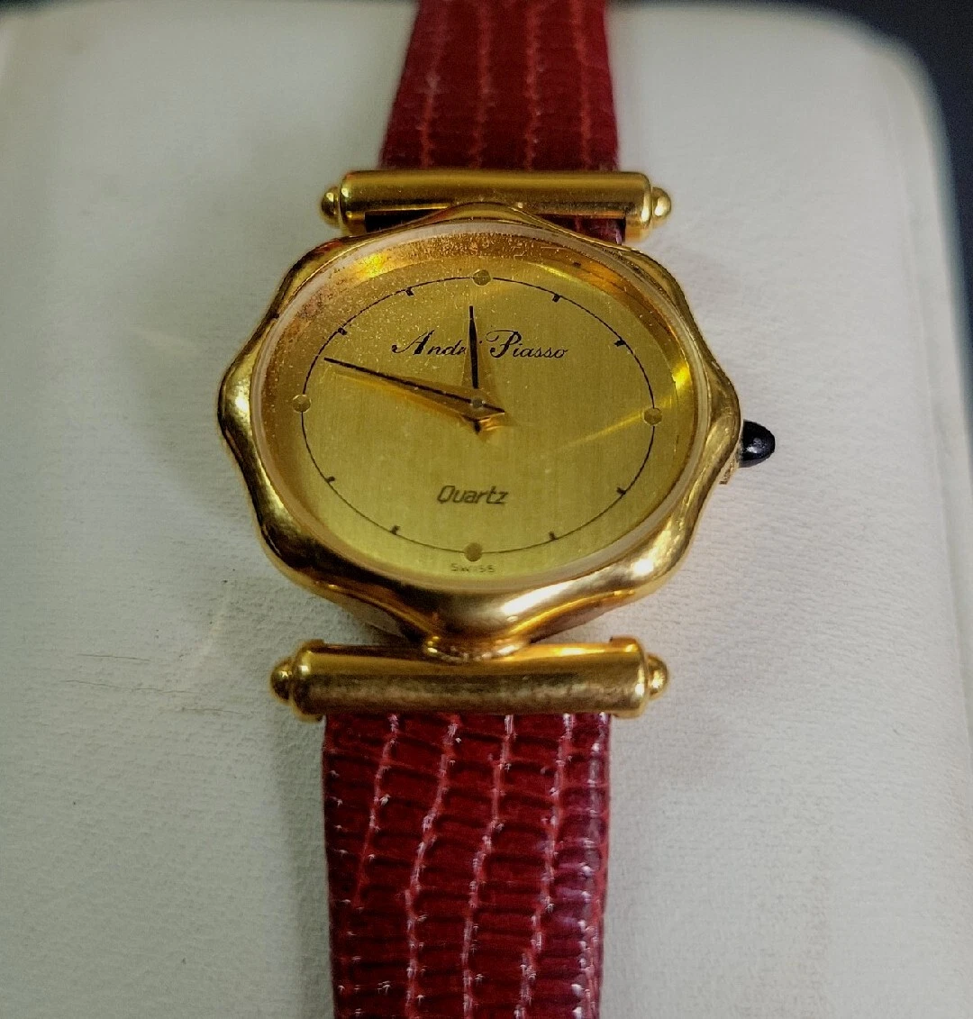 DESIGNER SIGNED ANDRE PIASSO WOMENS QUARTZ WATCH FRESH BATTERY