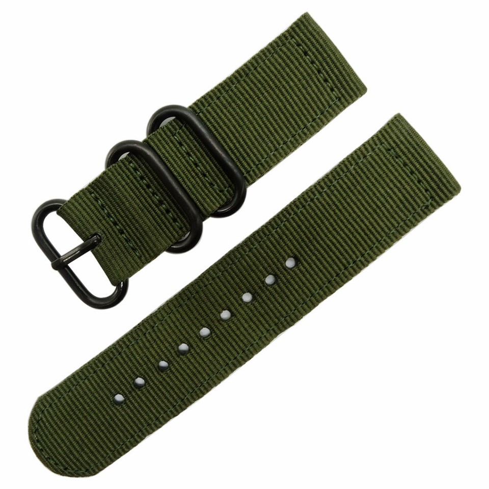 Bracelet Nylon G10 ONE MORE STRAP Pour Montres Citizen, Seiko, Etc. - Tailles 16 à 24mm, Couleurs Vert, Noir, Beige, Bleu