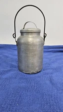 Vtg BELKNAP BLUEGRASS Aluminum Milk Can W/Lid & Handle, RARE, SEE PICS & READ