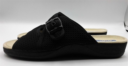 Ladies Scuff Slipper - DeValverde 186 Scuff - Arena Marino Negro - Picture 10 of 12