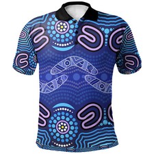 Aboriginal Style Printed Polo Shirt AB7003-11