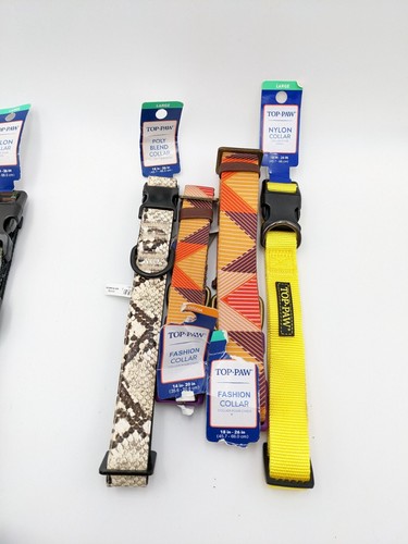 Set x12 Top Pfote Hundehalsbänder Nylon Canvas Leder Neopren verschiedene Größen NEU Neu mit Etikett - Bild 6 von 6