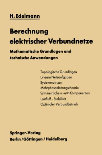 Thumbnail - Berechnung Elektrischer Verbundnetze Mathematische Grundlagen Und
