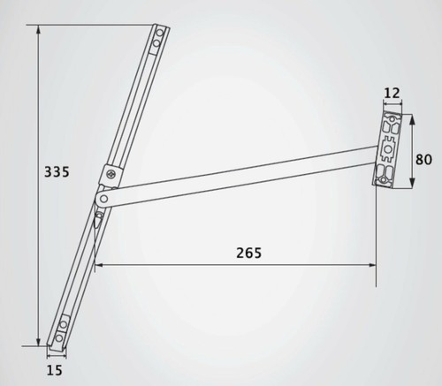 uPVC Door Restrictor Arm Patio French Doors 90 Degree Steel Stay With HOLD OPEN - Picture 4 of 4