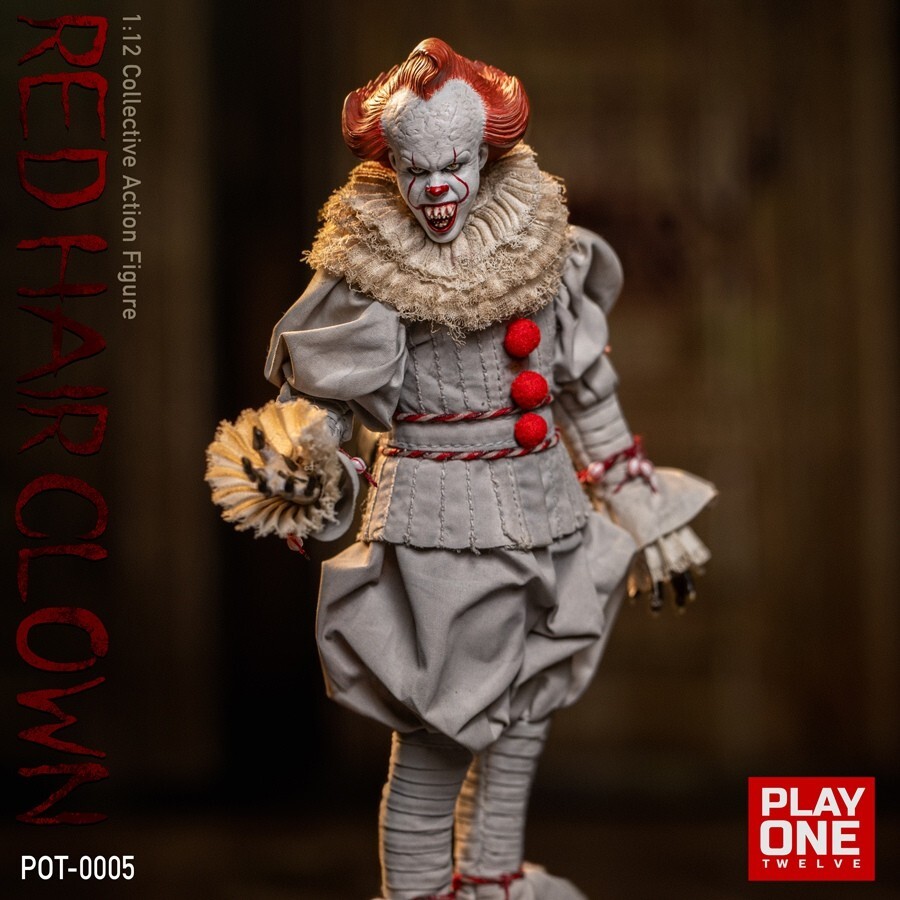 Play One Twelve POT-0005 ペニーワイズ 1/12 Play One twelve POT-0005 1/12 Red Hair Clown Pennywise Action