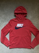 Kids Nike Size L Red Pullover Hoodie