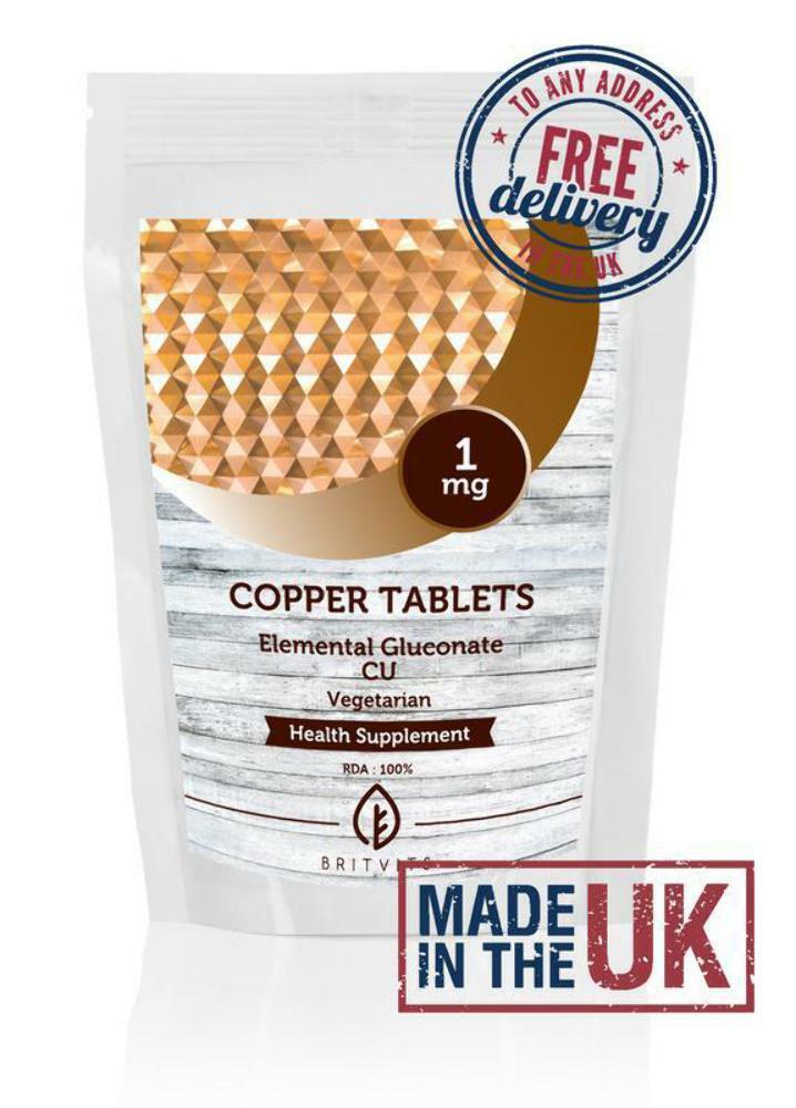 Copper 1mg 30-60-90-120-180-250-500-200 Tablets UK Gluconate Nowy wybuchowy zakup