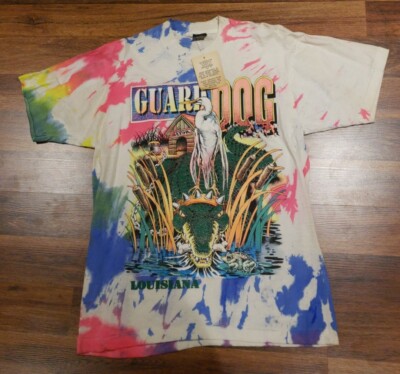 Vintage Screen Stars Louisiana Guard Dog Gator Painted T-Shirt Adult Large