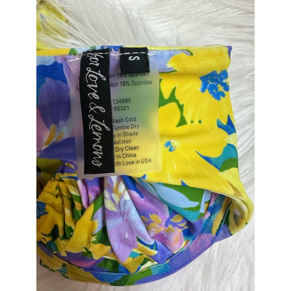 新品未使用　for love and lemons スイムウェア FOR LOVE AND LEMONS Daffodil Underwire Bikini Top NEW Small