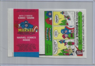 UNUSED 1979 Marvel Comics Bubble Gum (Topps) WRAPPER & COMIC #22 Captain America