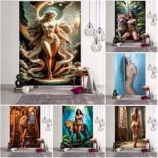 Body Art Sexy Beauty Large Tapestry Wall Hanging Decor Bedroom Backdrop for Men