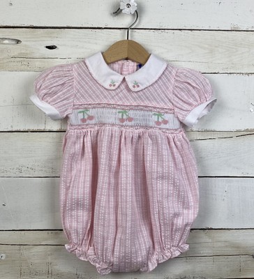 smocked bubble romper