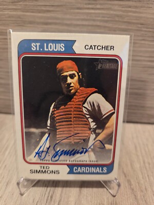 2023 Topps Heritage Ted Simmons Real One On Card Auto ROA-TSS