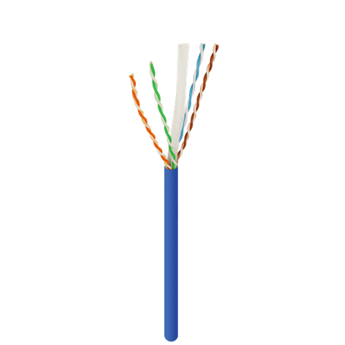 Cat6 UTP Bulk Ethernet Network Cable 550Mhz Pure Copper Riser Blue 1000ft - Picture 4 of 6