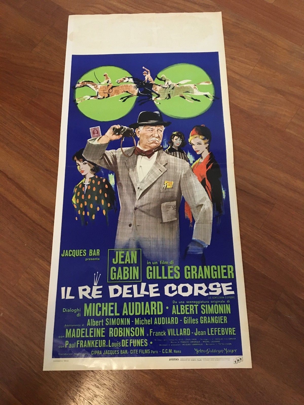 Locandina originale film Il re delle corse (1962) - Regia di Gilles Grangier