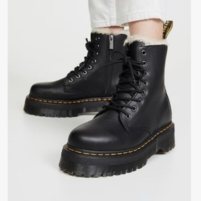 NIB Dr Martens Jadon FL black 8 eye boot Women's Platforms Size 5