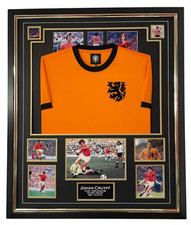 Johan Cruyff of Holland Signed Photo with JERSEY Shirt Autograph DISPLAY