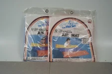 Lot of 2 Vintage The Wet Set 72”x27” Inflatable Air Mat Intex 1984 Blue Orange