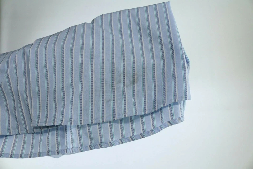 Camisa Para Hombres Dockers Azul Rayas Manga Larga Abotonada Mediana 15-15.5/34-35 ¡NUEVA! Foto 4 de 4