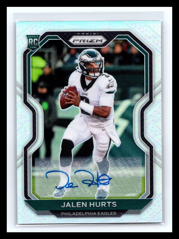 💥 Jalen Hurts 2020 Panini Prizm Silver Holo Rookie Signatures Auto RC # 343