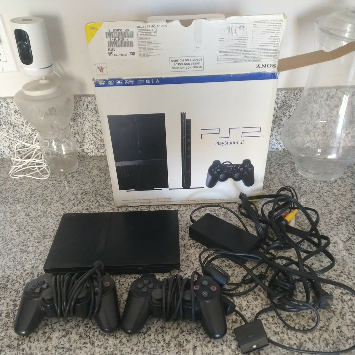Sony PlayStation 2 Black PS2 Slim Console SCPH-77001 100% Complete