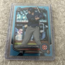 2025 Bowman Draft Josiah Hartshorn Chrome Sky Blue Refractor 1st #BDC-21 Cubs