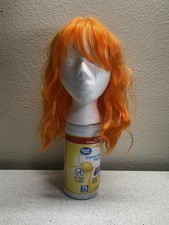 Vibrant Orange Short Length Cosplay Wig With Bangs