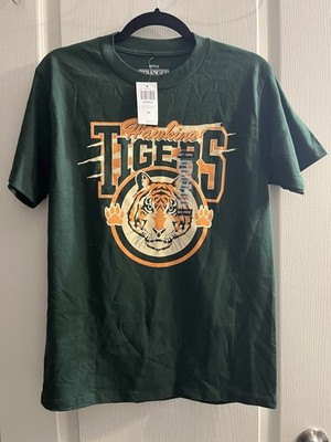 Stranger Things Hawkins Tigers Logo Graphic T-Shirt Green Cotton Men's S NWT