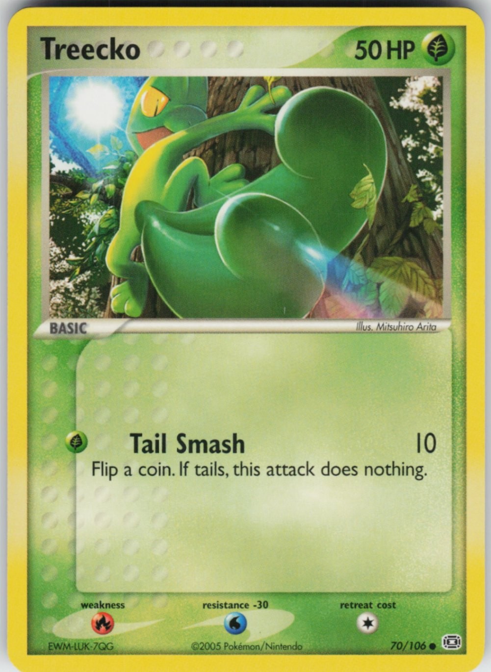 Pokemon TCG Treecko 70/106 Emerald Common card Normal NM
