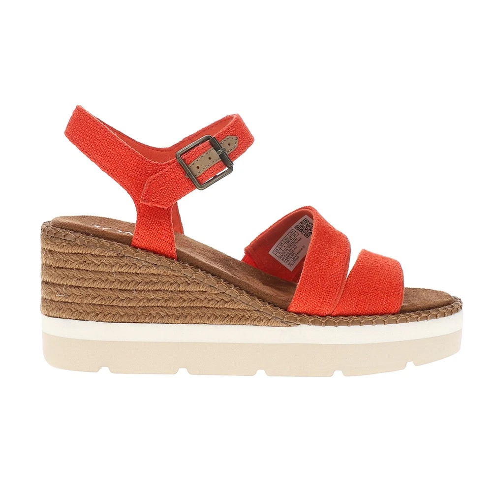 TOMS Darya Wedge Platform Womens Red Casual Sandals 10021960T-600
