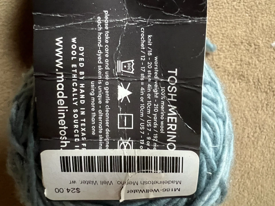 Madelinetosh 3x 192m Well Watet 186 Tosh Merino - Bild 2 von 3