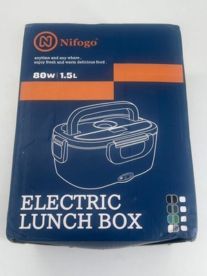 Nifogo Electric Lunch Box 1.5L Steel Container 80 W