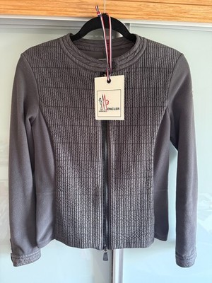 MONCLER GRENOBLE LADIES MAGLIA FLEECE JACKET SIZE S GREY