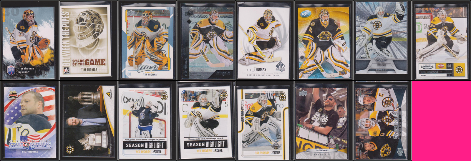 Tim Thomas 18 Card Lot READ Collection!