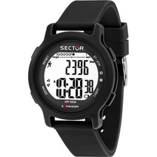 Orologio Sector Ex-46 r3251191001 watch Silicone Nero Digitale crono Contapassi