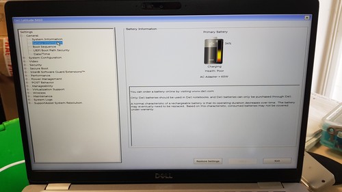 Dell latitude 5410 14" Laptop Intel Core i5-8365U 8GB 256GB SSD, NO OS - Picture 14 of 21