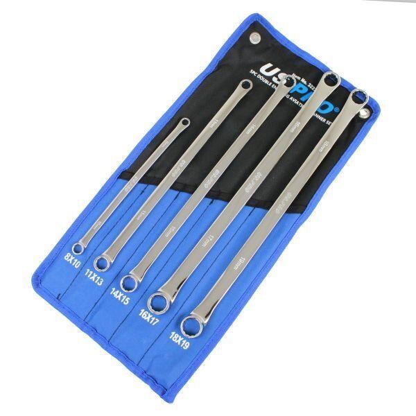 B&Q - Spanner Set Extra Long 5Pc Aviation Double Ended Ring 8mm To 19mm 3223 - Image 4