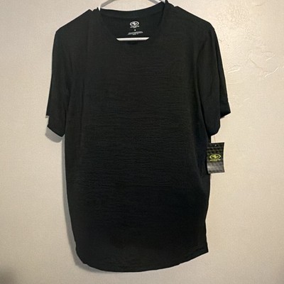 Athletic Works Lightweight Active T-Shirt Crew Neck Short Sleeve M Black