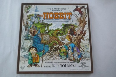 Original Rankin Bass The Hobbit 3 Record Set LP 33 Rpm w/ Book & Poster