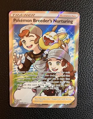 Pokemon TCG Pokemon Breeder's Nurturing Full Art Darkness Ablaze 188/189
