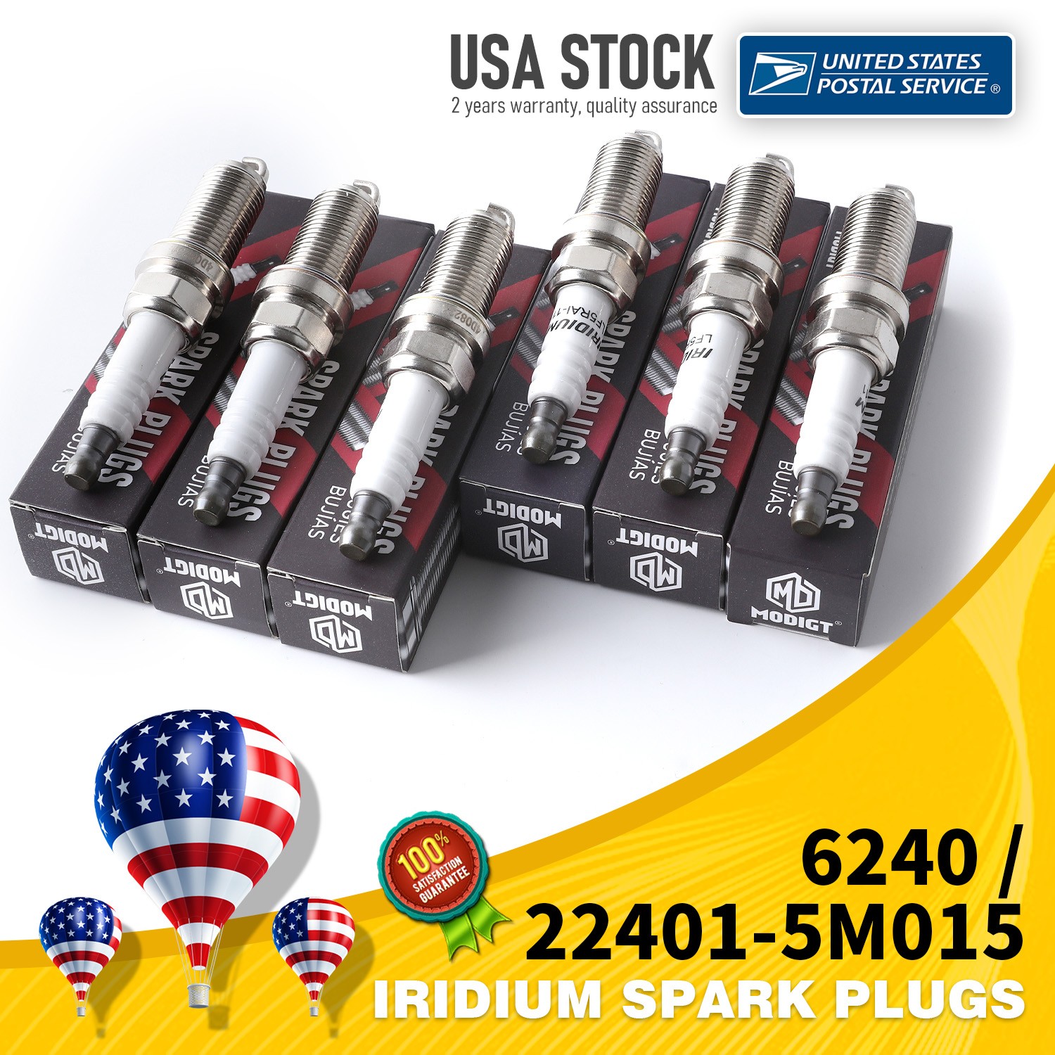 6 PCS Iridium Spark Plugs OEM Quality 22401-5M015 For Nissan Xterra 2005-2008