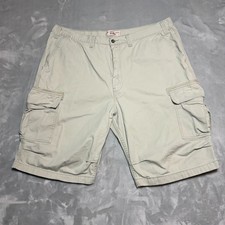 Levi Strauss Signature Mens 42 Cargo Shorts Tan Beige Khaki Cotton