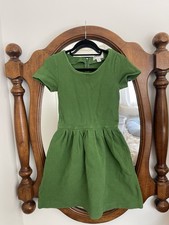 Ganni Anthropologie Women’s Green Above The Knee Skater Flare Dress Size Small