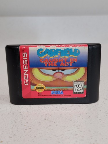 Garfield Caught in the Act (Sega Genesis) Authentic, Game Cartridge Only