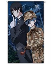 Black Butler Book of Murder Sebastian Ciel Noren Tapestry Curtain 85x150cm Used