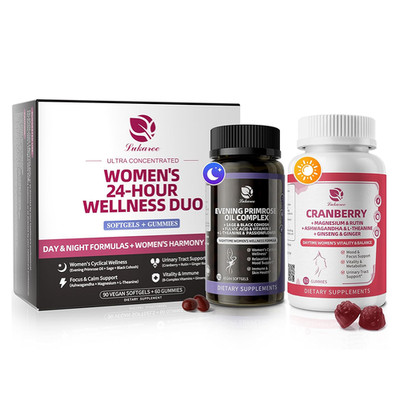 Evening Primrose Oil & Cranberry Wellness Duo Supports Urinary Health, Hormonal 