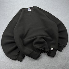 Vintage Russell Athletic Sweatshirt XL Black Crewneck V-Stitch Made in USA 90s