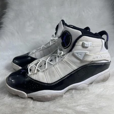Nike Air Jordan 6 Rings White Black Dark Concord 322992-104 Mens Size 8.5