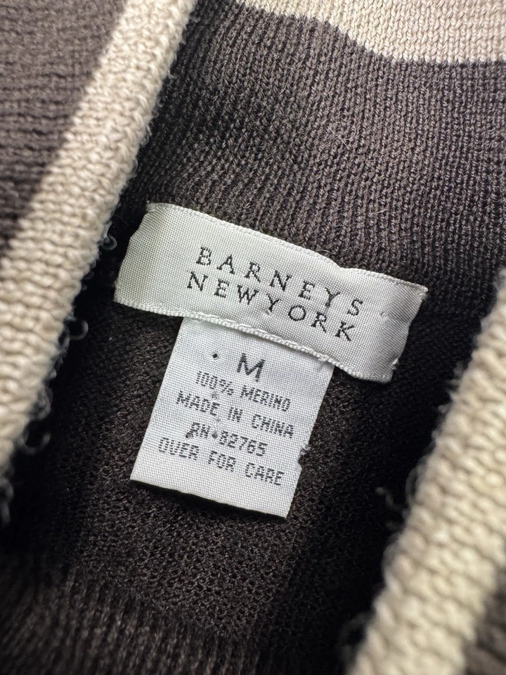 Suéter Barney’s New York Para Hombre Mediano 100% Lana Merino De Colección City Lujo Clásico Foto 3 de 4