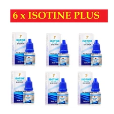 6 x ISOTINE PLUS 10ml Eye Drops Pure Herbal and 100% Genuine Eye Drops